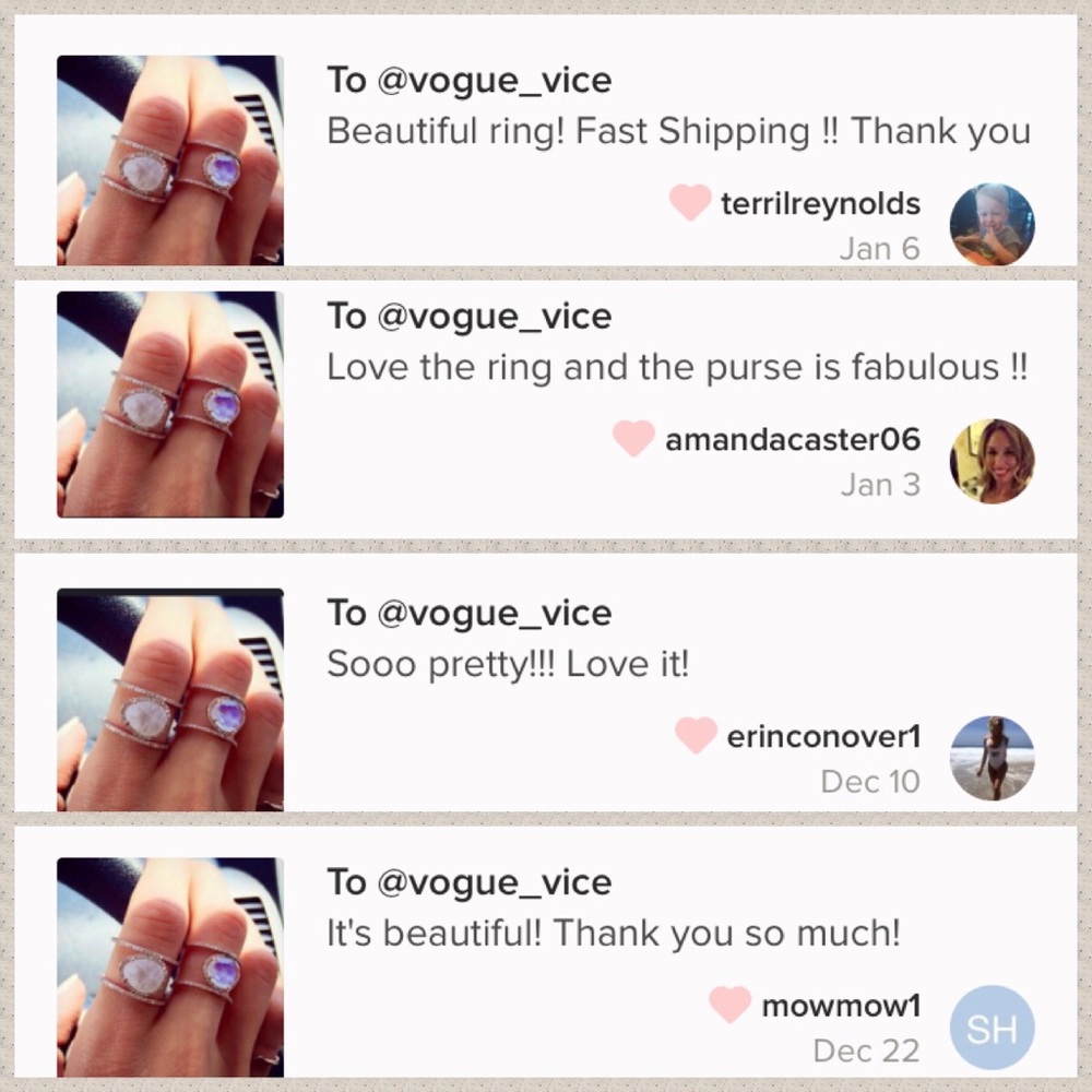 NWT Moonstone Iridescent Rings (SEE NEW LISTING) - Picture 4 of 4